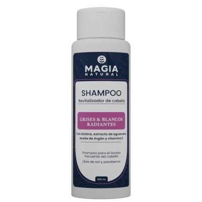 Shampoo para canas y cabello blanco de 450 ml